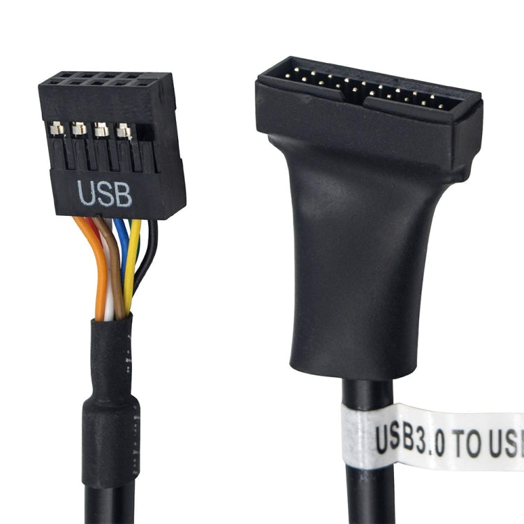 USB 2.0 9Pin Motherboard Female to USB 3.0 19Pin Housing Male Adapter Cable, Length: 15cm, 9 Pin Female to 19 Pin Male – Durable Build, Easy to Use