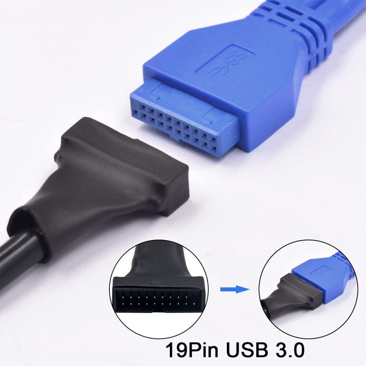 USB 2.0 9Pin Motherboard Female to USB 3.0 19Pin Housing Male Adapter Cable, Length: 15cm, 9 Pin Female to 19 Pin Male – Durable Build, Easy to Use