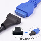 USB 2.0 9Pin Motherboard Female to USB 3.0 19Pin Housing Male Adapter Cable, Length: 15cm, 9 Pin Female to 19 Pin Male – Durable Build, Easy to Use
