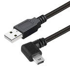 90 Degree Mini USB Male to USB 2.0 AM Adapter Cable, Length: 25cm, Right Angle Mini USB – Durable Build, Easy to Use