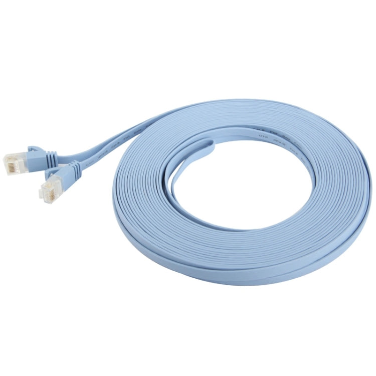 10m Ultra-thin Flat Ethernet Network LAN Cable, CAT6, Length: 10m (Baby Blue) – Ultra-thin