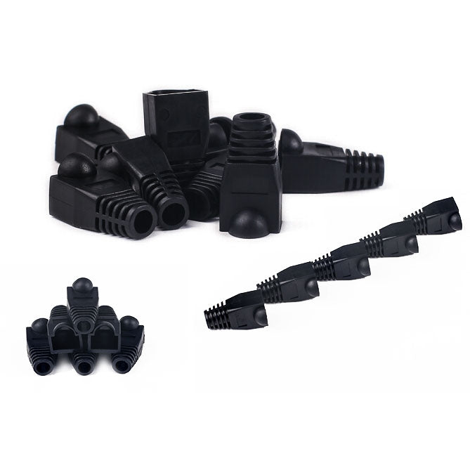 Network Cable Boots Cap Cover for RJ45, Black (100 pcs in one packaging , the price is for 100 pcs), 100 Pcs Black, 100 Pcs Red, 100 Pcs Blue, 100 Pcs White, 100 Pcs Green, 100 Pcs Grey, 100 Pcs Yellow – Durable Build, Easy to Use