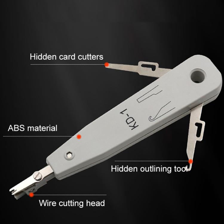 RJ45 / RJ12 / RJ11 Network BT Telephone Socket Multi Punch Insertion Tool(White) – Durable Build, Easy to Use