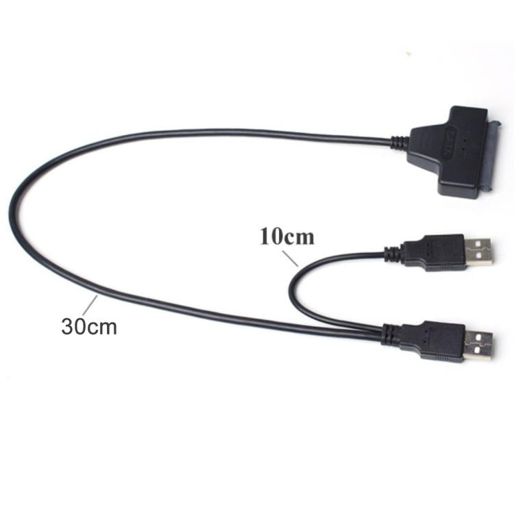 Double USB 2.0 to SATA Hard Drive Adapter Cable for 2.5 inch SATA HDD / SSD, Double USB 2.0 to SATA – Durable Build, Easy to Use