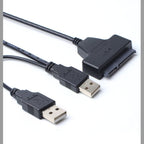 Double USB 2.0 to SATA Hard Drive Adapter Cable for 2.5 inch SATA HDD / SSD, Double USB 2.0 to SATA – Durable Build, Easy to Use