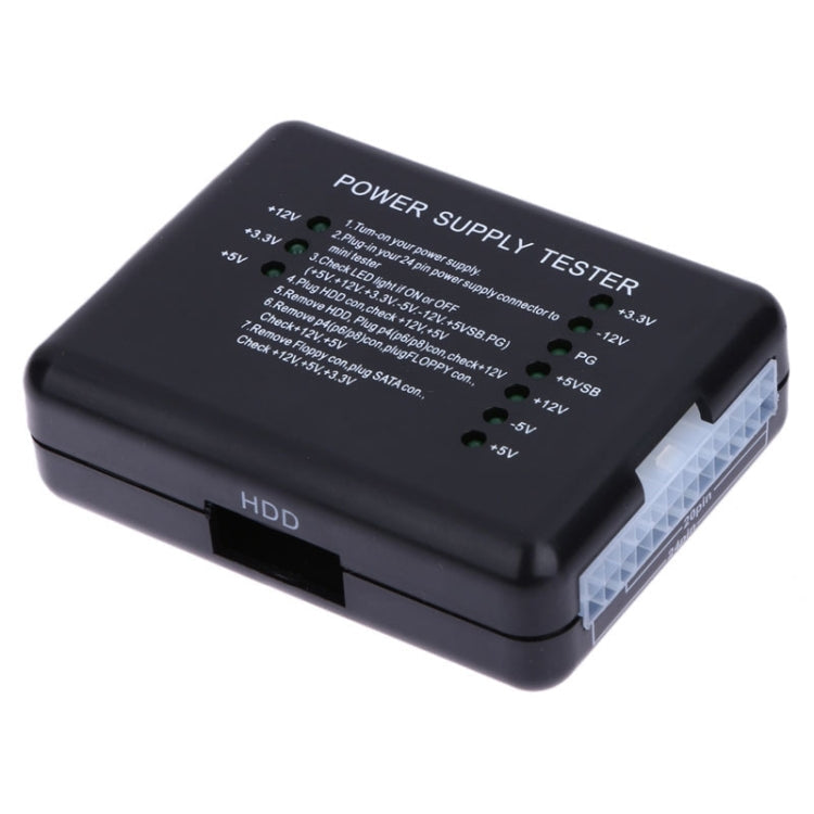 PC 20 / 24 Pin PSU ATX SATA HD Power Supply Tester, ATX Connector – Durable Build, Easy to Use ATX Connector
