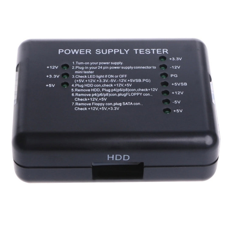 PC 20 / 24 Pin PSU ATX SATA HD Power Supply Tester, ATX Connector – Durable Build, Easy to Use