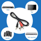 Jack 3.5mm Stereo to RCA Male Audio Cable, Length: about 2.7m, Length: 2.7m – Durable Build, Easy to Use