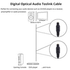 4.0mm OD Male to Male Plug Optical Fiber Digital Audio Cable for DVD HDTV, Length: 2m, OD: 4.0mm – Durable Build, Easy to Use