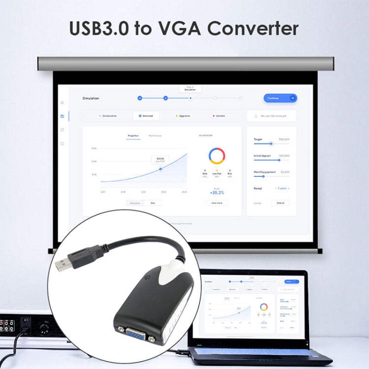 USB 3.0 to VGA Display Adapter, Resolution: 1920 x 1080, USB 3.0 (Resolution: 1920 x 1080) – Plug-and-play