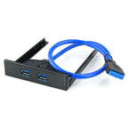 USB 3.0 Front Panel Floppy Disk Bay 20 Pin 2 Ports HUB Bracket Cable, 2 Ports USB 3.0 (Black) – Durable Build, Easy to Use 2 Ports USB 3.0 (Black)
