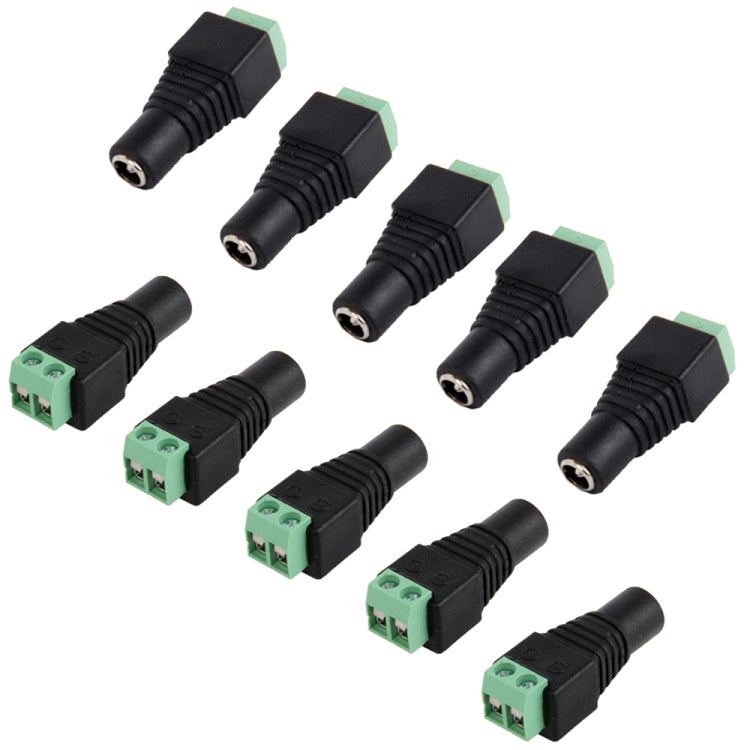 10 PCS CCTV DC Power Female Jack Connector – Durable Build, Easy to Use Default Title