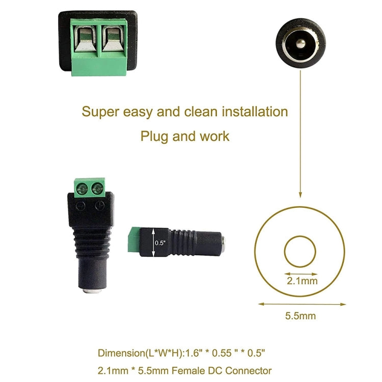 10 PCS CCTV DC Power Female Jack Connector – Durable Build, Easy to Use