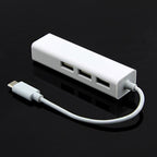 Type-C to 3 x USB and RJ45 Multi-function Adapter, Length: 13cm, 3 Port USB+RJ45 – Durable Build, Easy to Use