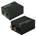 Digital Optical Coaxial Toslink to Analog RCA Audio Converter(Black), Spdif+Coaial to 2RCA – Magnetic, TPU