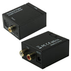 Digital Optical Coaxial Toslink to Analog RCA Audio Converter(Black), Spdif+Coaial to 2RCA – Magnetic, TPU