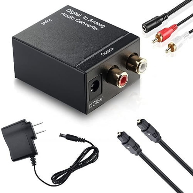 Analog RCA to Digital Optical Coaxial Toslink Audio Converter(Black), 2RCA to Spdif+Coaial – Magnetic, TPU
