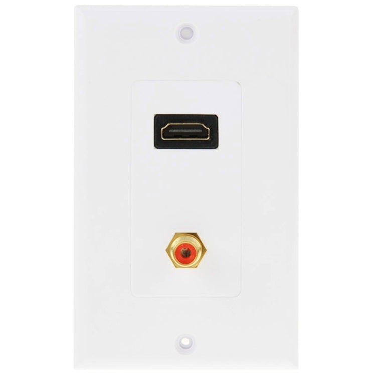 HDMI Female + RCA Female Plug Wall Plate Panel Default Title