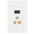 HDMI Female Plug + 3 RCA Female Plugs Wall Plate Panel Default Title