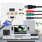 USB 3.0 Female Plug + 3 RCA Female Plugs + VGA Female Plug Wall Plate Panel Default Title