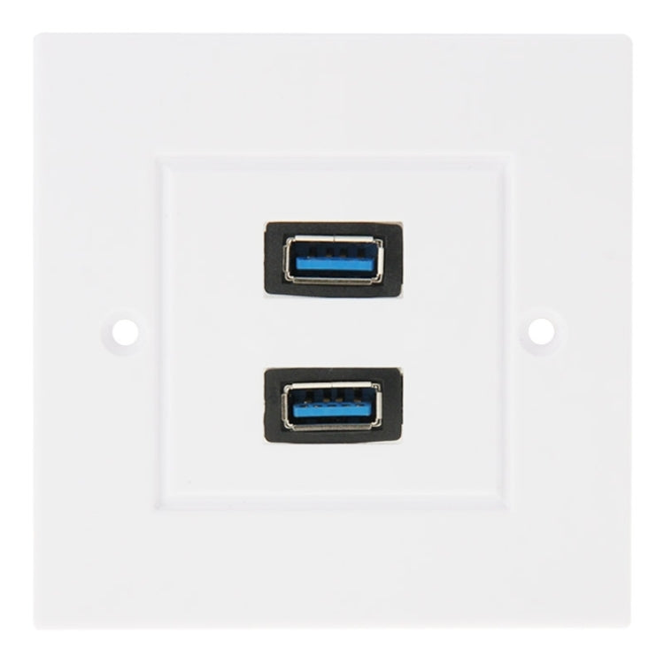 Dual USB 3.0 Female Plugs Home Wall Charger Plate Wall Plate Panel, 2 Ports USB 3.0 2 Ports USB 3.0