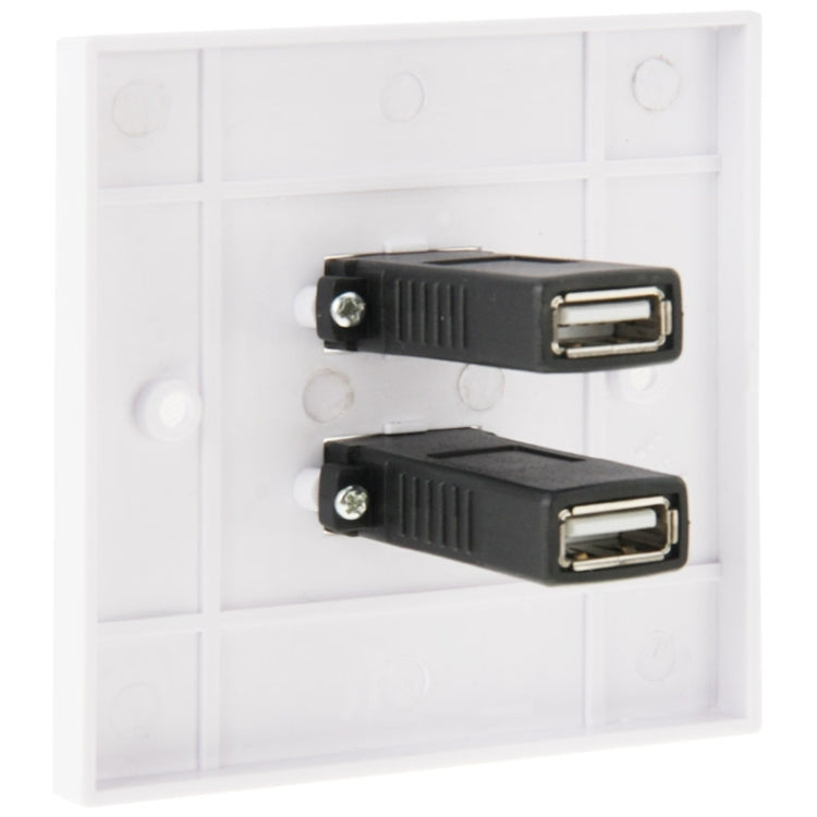 Dual USB 2.0 Female Plugs Home Wall Charger Plate Wall Plate Panel, 2 Ports USB 2.0