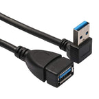 USB 3.0 Down Angle 90 degree Extension Cable Male to Female Adapter Cord, Length: 15cm, Down Angle AM to AF, length: 15cm – Durable Build, Easy to Use Down Angle AM to AF, length: 15cm