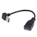 USB 3.0 Down Angle 90 degree Extension Cable Male to Female Adapter Cord, Length: 15cm, Down Angle AM to AF, length: 15cm – Durable Build, Easy to Use