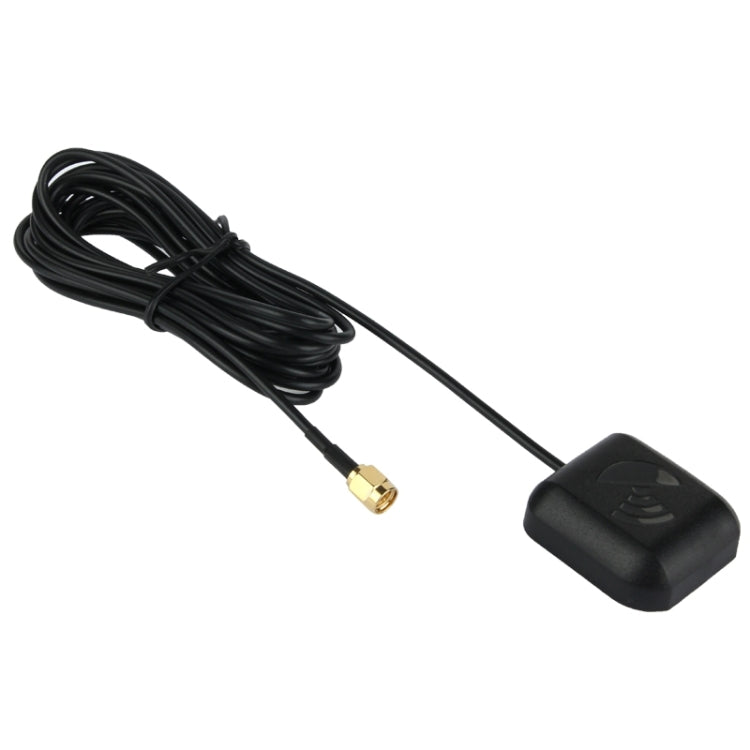 Vehicle GPS Antenna Active Receiver Magnetic Base Mount Adapter Aerial SMA Male Connector, Cable Length: 3m, SMA Male Connector