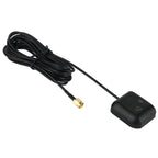 Vehicle GPS Antenna Active Receiver Magnetic Base Mount Adapter Aerial SMA Male Connector, Cable Length: 3m, SMA Male Connector