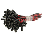 100 PCS 5.5 x 2.1mm DC Power Female Barrel Connector Adaptor for LED Light Controller, Length: 30cm