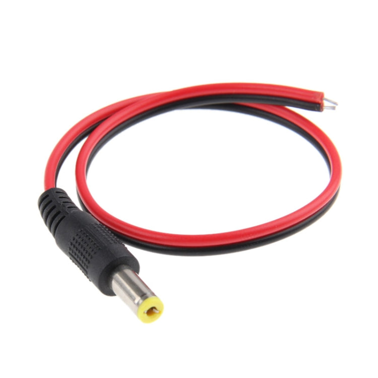 100 PCS 5.5 x 2.1mm DC Power Male Barrel Connector Adaptor for LED Light Controller, Length: 30cm Default Title