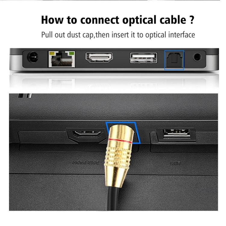 Digital Audio Optical Fiber Toslink Cable, OD: 5.0mm, 1.5m – Durable Build, Easy to Use