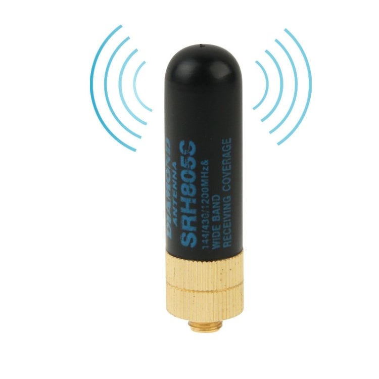 SRH805S Short SMA-F Perempuan VHF + UHF Dual Band Handheld Radio Antena, Antenna Length: 4.5cm Default Title