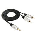 3.5mm Jack Stereo to 2 RCA Male Audio Cable, Length: 1.5m, 2 RCA, Length: 1.5m – Durable Build, Easy to Use 2 RCA, Length: 1.5m