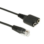 RJ9 Male to 2 x 3.5mm Female Audio Cable, Length: 20cm, RJ9 Male to 2 x 3.5mm Female – Durable Build, Easy to Use