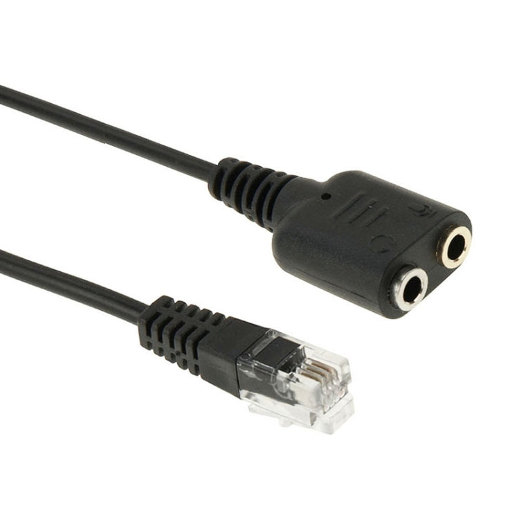 RJ9 Male to 2 x 3.5mm Female Audio Cable, Length: 20cm, RJ9 Male to 2 x 3.5mm Female – Durable Build, Easy to Use