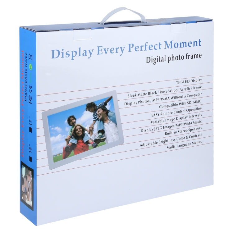 17 inch Multi-media Music & Movie Player Digital Photo Frame with Remote Control, Mstar V59 Program, Support USB / SD Card / HD Port, Built in Stereo Speaker – TPU