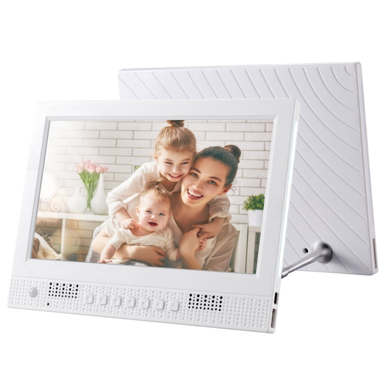 10.1 inch LED Display Multi-media Music & Movie Player Digital Photo Frame with Remote Control, Allwinner E200s Program, Support USB-Disk / SD Card, Body Sensor, Built in Stereo Speaker, 10.1 inch, 10.4 inch – TPU 10.1 inch White