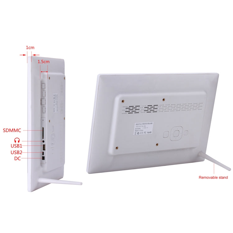 12.1 inch Digital Photo Frame with Holder & Remote Control, Allwinner F16 Program, Support SD / MMC / USB Flash Disk, 12.1 Inch