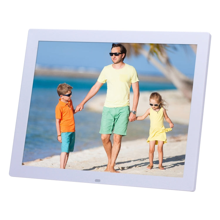 15 inch HD LED Screen Digital Photo Frame with Holder & Remote Control, Allwinner, Alarm Clock / MP3 / MP4 / Movie Player, 15 inch Allwinner 15 inch Allwinner White