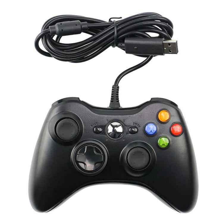 USB 2.0 Wired Controller Gamepad for XBOX 360, Plug and Play, Cable Length: 2.5m – Durable Build, Easy to Use, For XBOX 360, For XBOX 360 (Black) For XBOX 360 (Black) Black