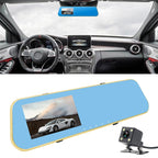 Full HD 1080P 4.3 inch Screen Display Dual Camera Vehicle DVR, 140 Degree Wide Angle Viewing, Support Night Vision / Parking Monitoring / Loop Recording / Motion Detection / G-Sensor / TF Card, 4.3 inch 4.3 inch