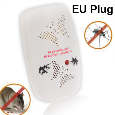 Ultrasonic Electronics Insecticide with Two Steps of Adjustable, White (EU Plug), EU Plug White, EU Plug pink