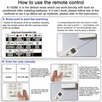 Chunghop K-1028E 1000 in 1 Universal A/C Remote Controller with Flashlight, K-1028E with Flashlight