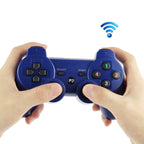 Double Shock III Wireless Controller, Manette Sans Fil Double Shock III for Sony PS3, Has Vibration Action(with logo) Blue
