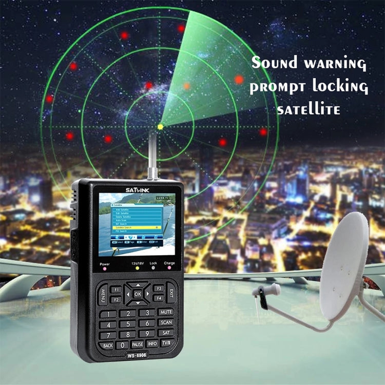 SATLINK WS6906 3.5 inch LCD Colour Screen Portable Digital Satellite Finder Meter, WS6906 – Durable Build, Easy to Use