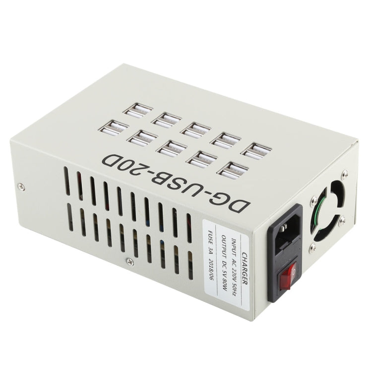 60W 12A 20 USB Ports Fast Charger Station Travel Desktop Charger Power Adapter – TPU
