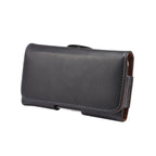 Universal Horizontal Style Leather Waist Bag with Back Splint for iPhone X , Samsung S7 / S5 / S4, Grand DUOS / I9082 – Leather