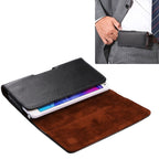 Universal Horizontal Style Leather Case Waist Bag with Back Splint Black